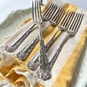 🌴Sophisticated Antique 1847 Roger’s Bros A1 1891 Silver-plated Fork Set|  7 1/2”
